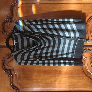 Cowl Neck Sweater with Asymmetrical Button Front